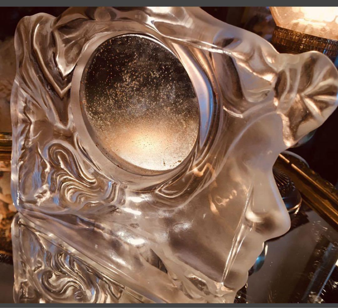 湯布院アンティークJUNGHANS/ユンハンス 女神 置時計ドイツ製 ガラス