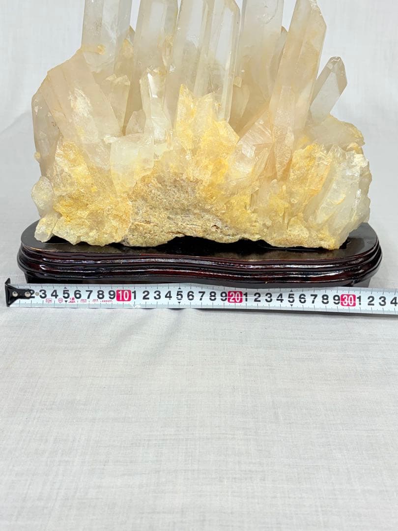11㎏　希少 水晶 超特大クラスター　天然　イエロー　クリスタル　原石