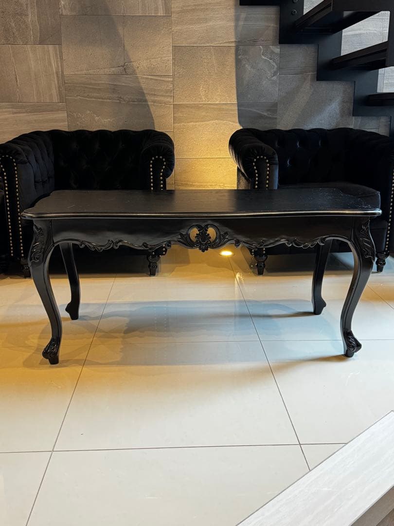 値引しました　アンティーク　ロココ調 コーヒーテーブル　猫脚　ダークブラウン