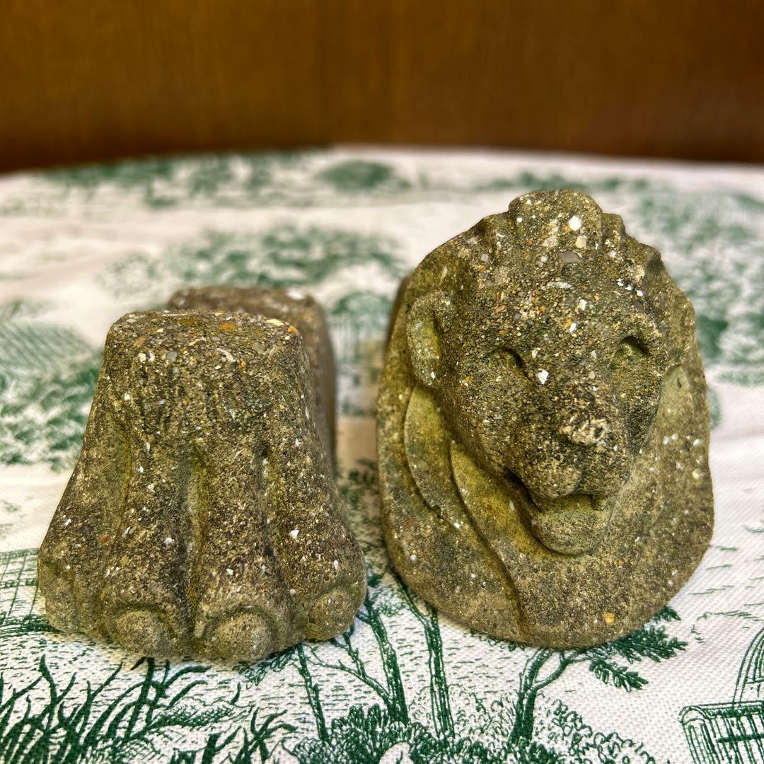 稀少廃盤　ワンダーデコール　ストーンポットフィート ライオン３個セット