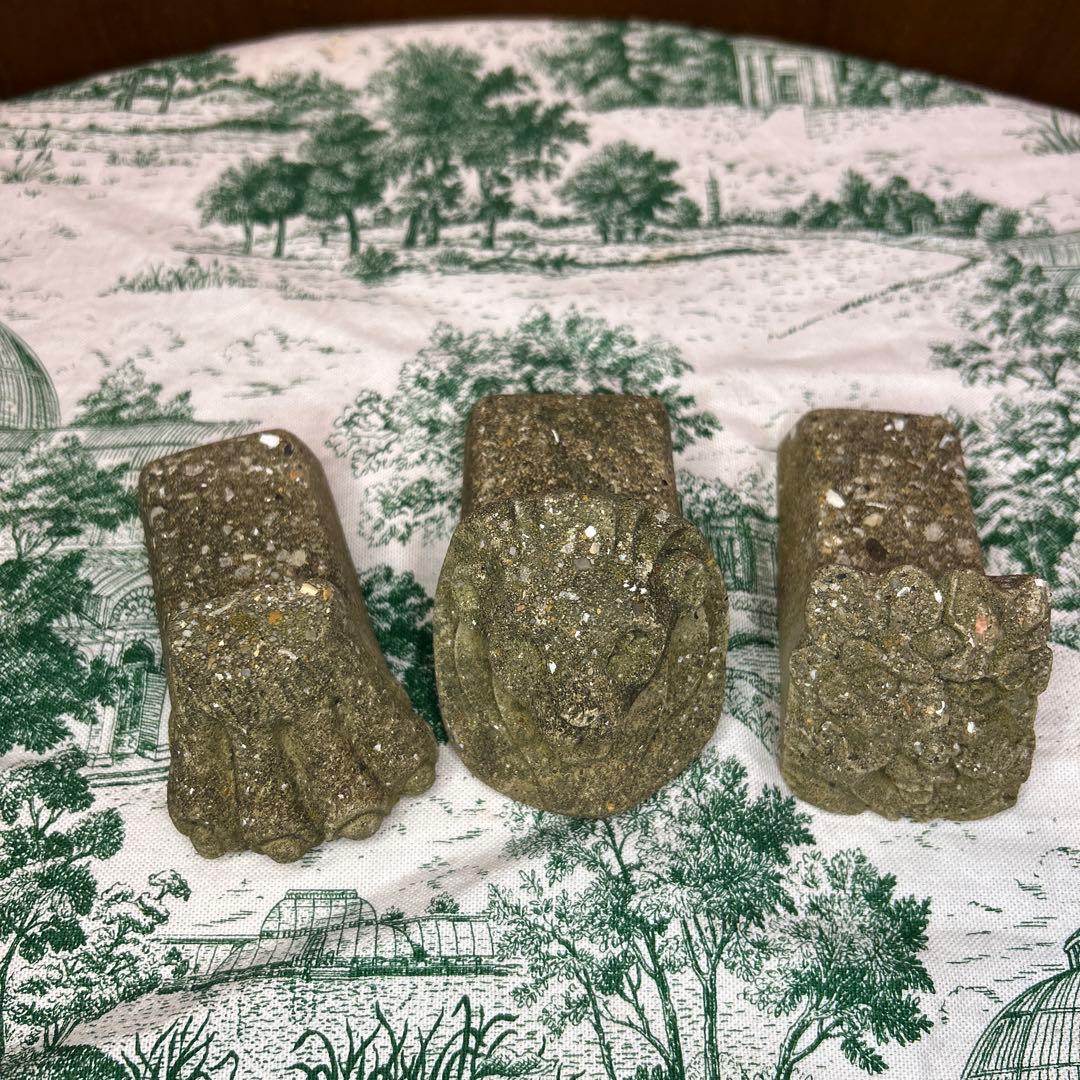 稀少廃盤　ワンダーデコール　ストーンポットフィート ライオン３個セット