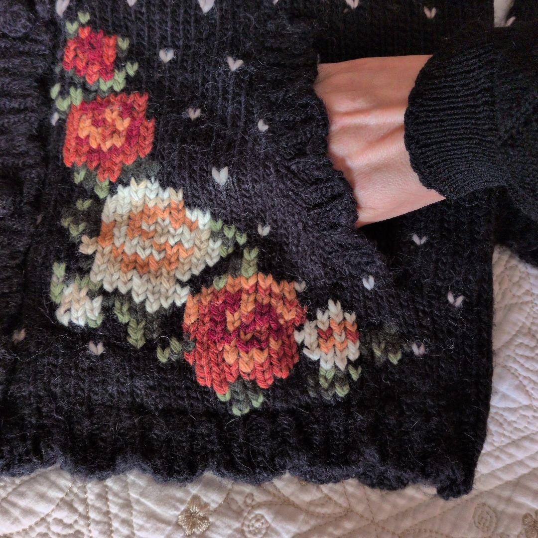 売り切り❗️最終価格から2,000円引きPINK HOUSE 薔薇のカーディガン