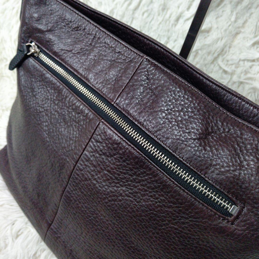 美品 ✨️ マーガレットハウエル MHL レザーショルダーバッグ ダークブラウン