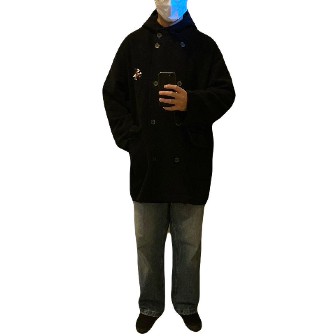 希少 Donaldson 90's DISNEY 刺繍入りウールカシミヤコート