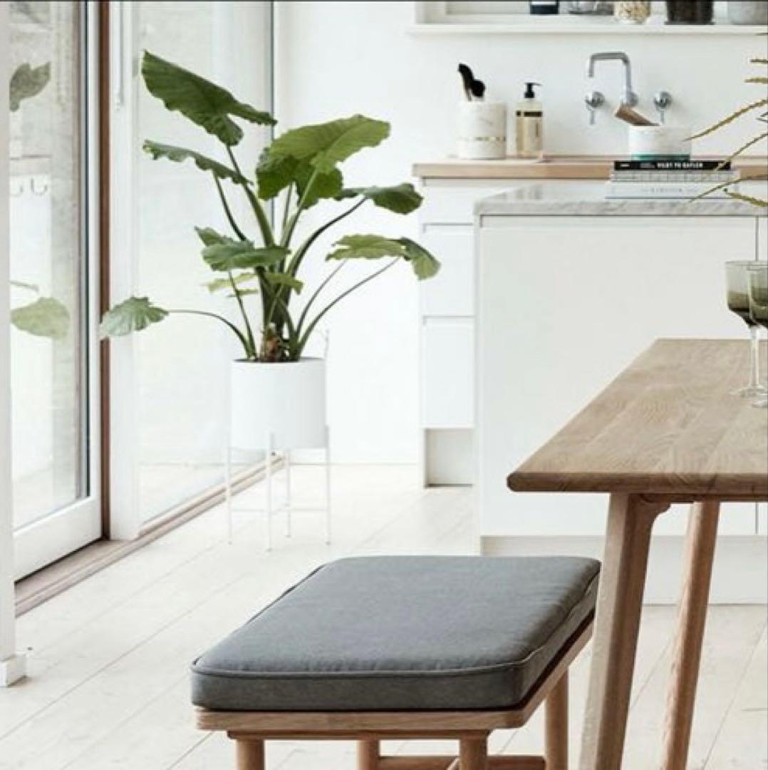 未使用 Hubschヒュプシュ 鉢カバー プランタースタンド 白 φ25 ②