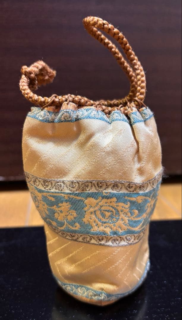 ⭐︎値下げ⭐︎古瀬戸茶入　八十二作　茶道具 陶器製 円筒形 茶色