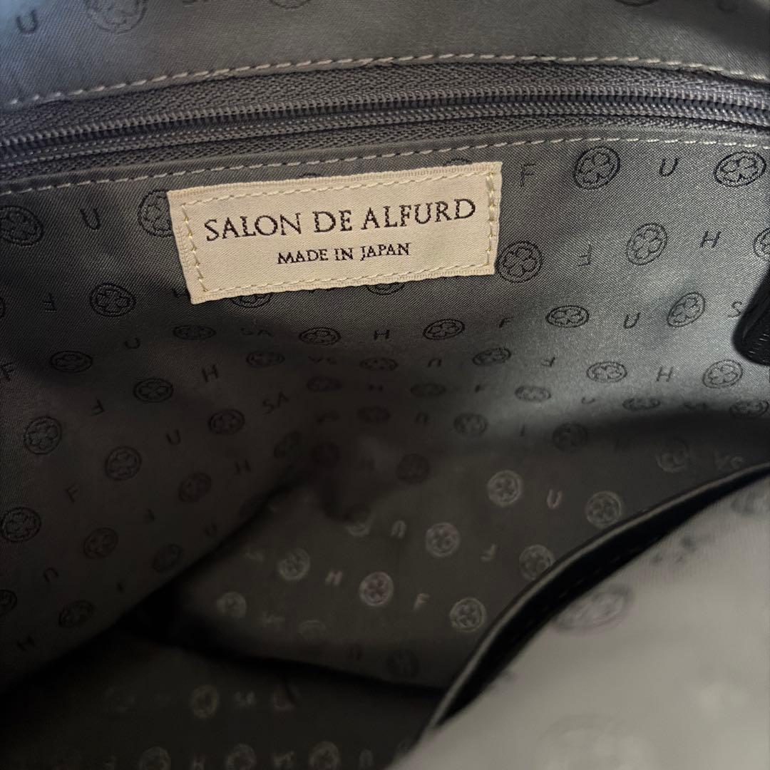 【美品】SALON DE ALFURD レザー　ショルダーバッグ　2way 黒