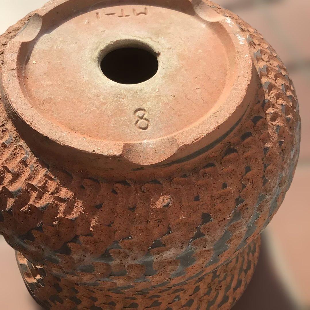 植木鉢　テラコッタ 素焼き　円形　ガーデニング 観葉植物 多肉植物　❷セット