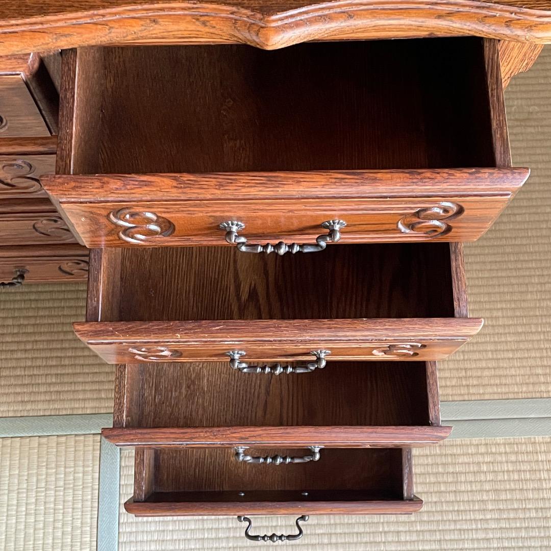 三越家具 ブルージュ／高級チェスト／高級家具・ルーマニア製・猫脚・オーク無垢材