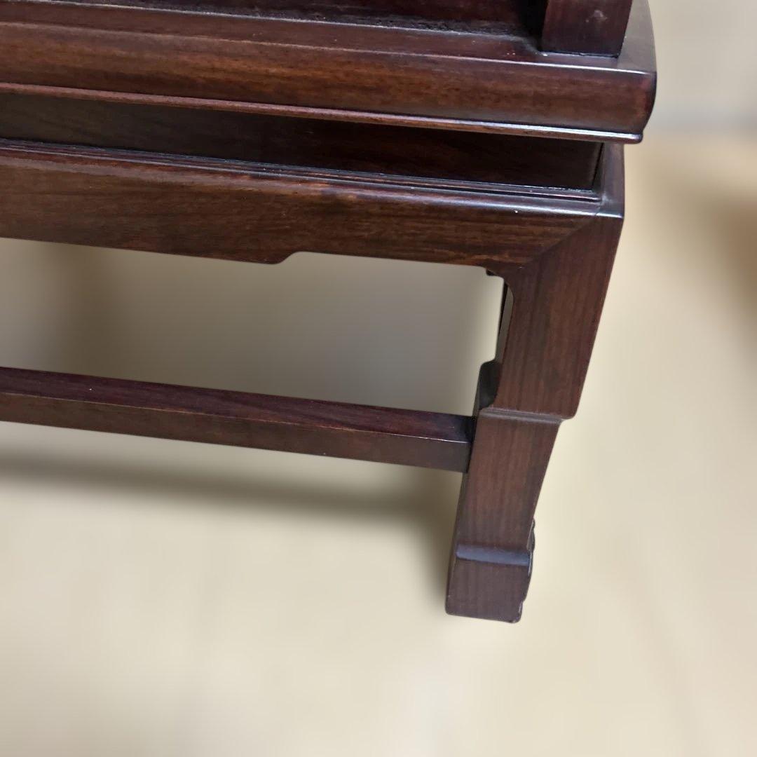 ②希少✨中国美術 唐木家具 アームチェア 椅子 無垢材 民藝 最高級