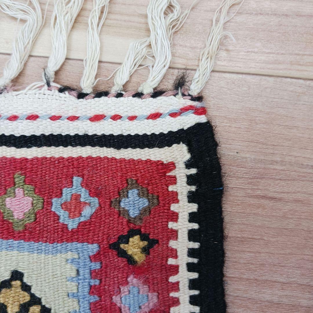 Y2744 ペルシャ絨毯 キリム ラグマット 手織り ウール 152×100㎝