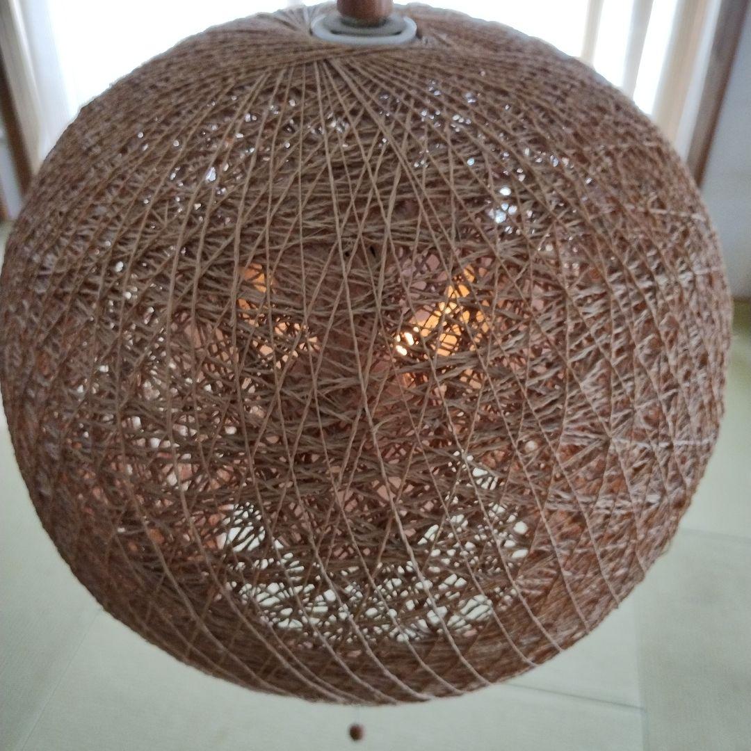 天然素材の球形ランプシェード＆ソケット＆電球のセット