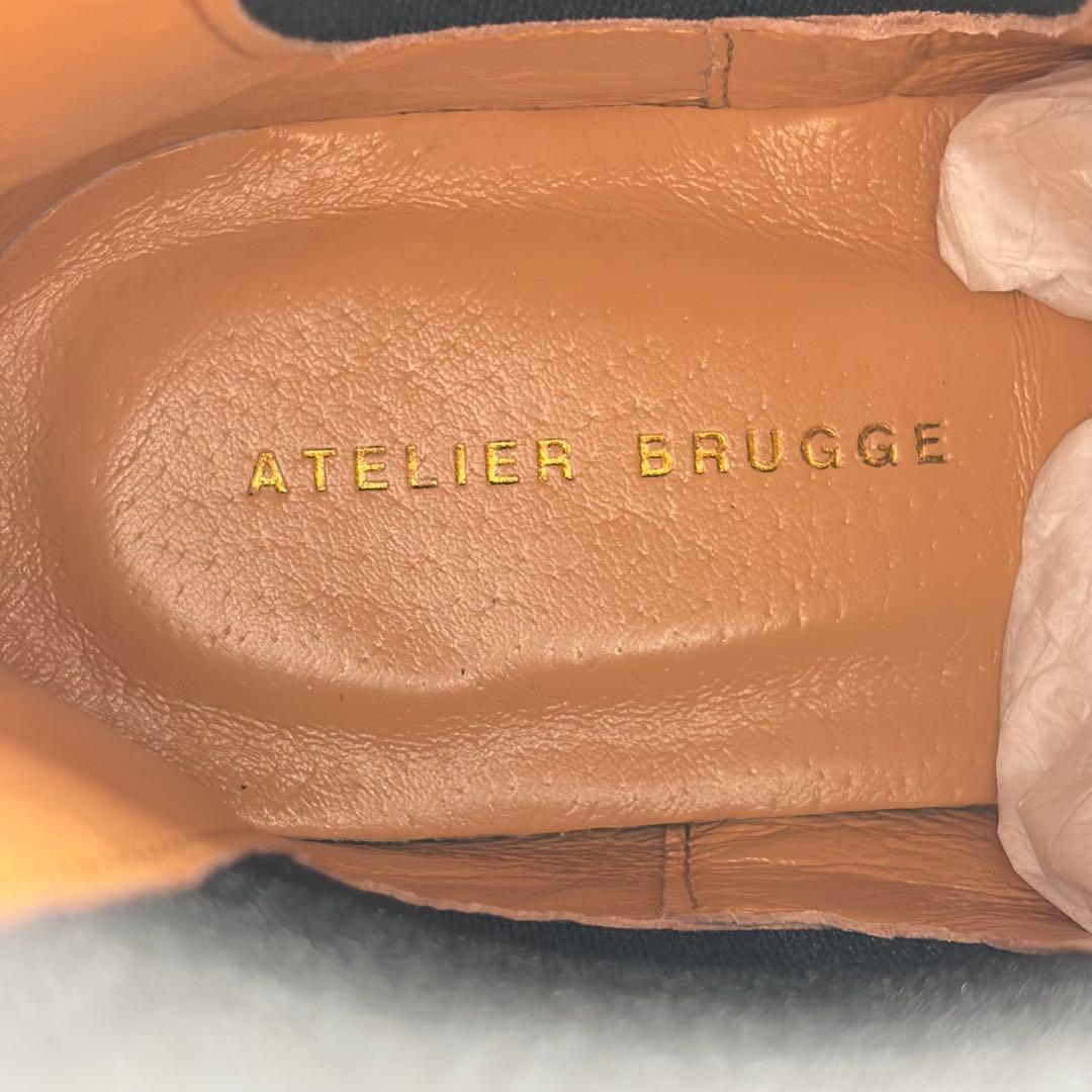 【新品未使用】ATELIER BRUGGE サイドゴアブーツ レザー 厚底 黒