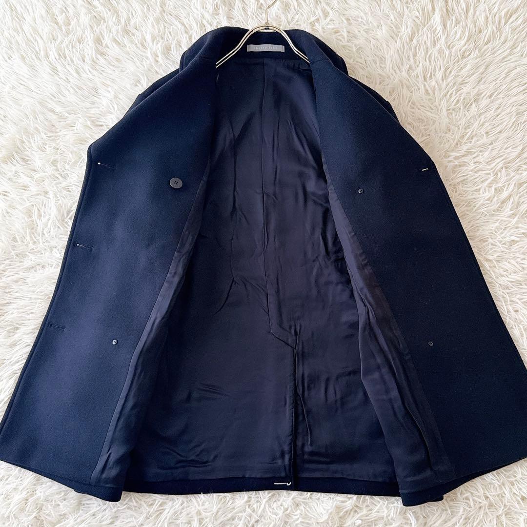 極美品✨セオリーリュクス ダブル ピーコート 金ボタン 2022AW 紺 40