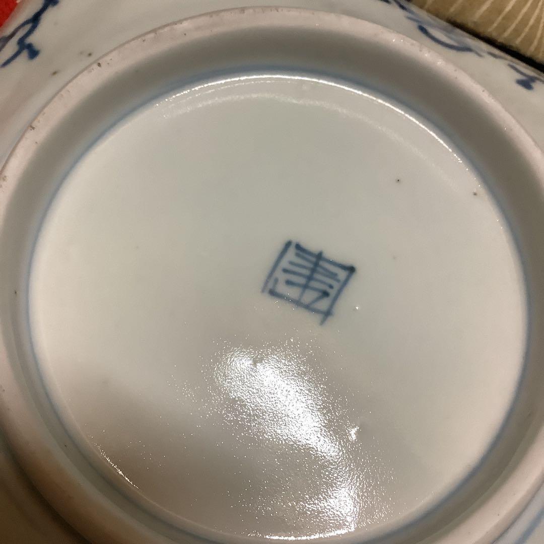 古伊万里　染付　線描　松竹梅　角皿　江戸　銘有　5客　大聖寺・李朝・輪島塗好き