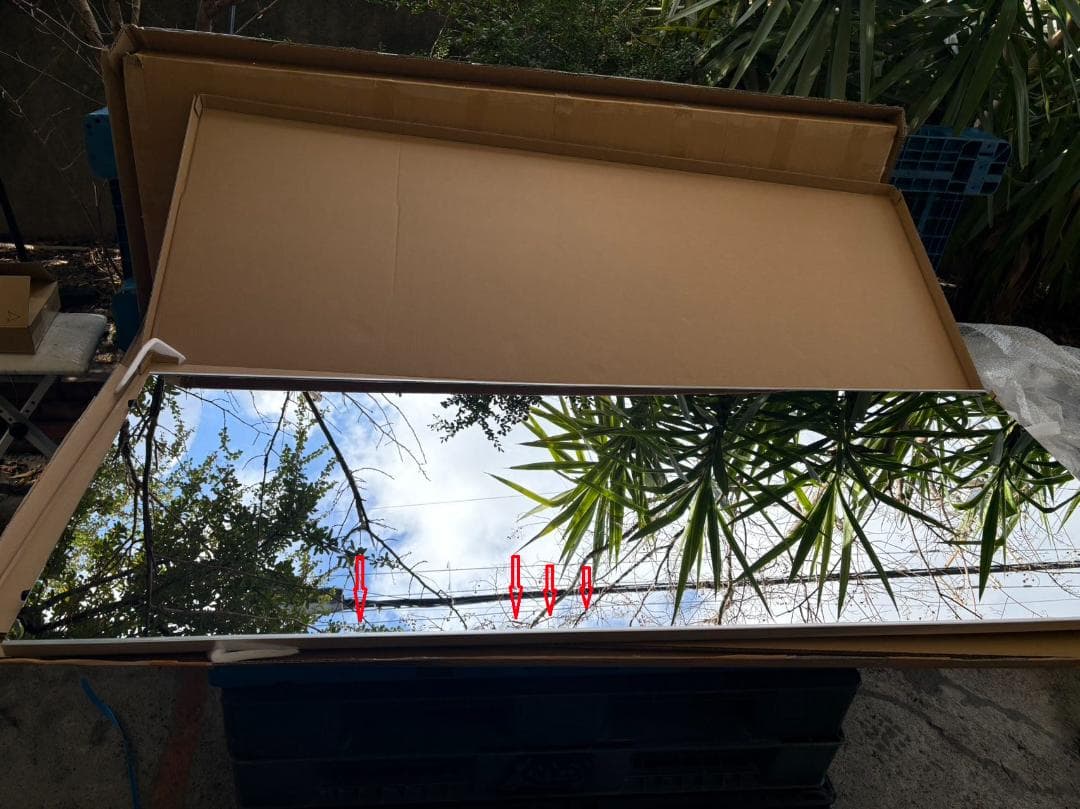 【美品】ダンスミラー 割れない鏡 幅60x160cm 姿見 銀色 12番