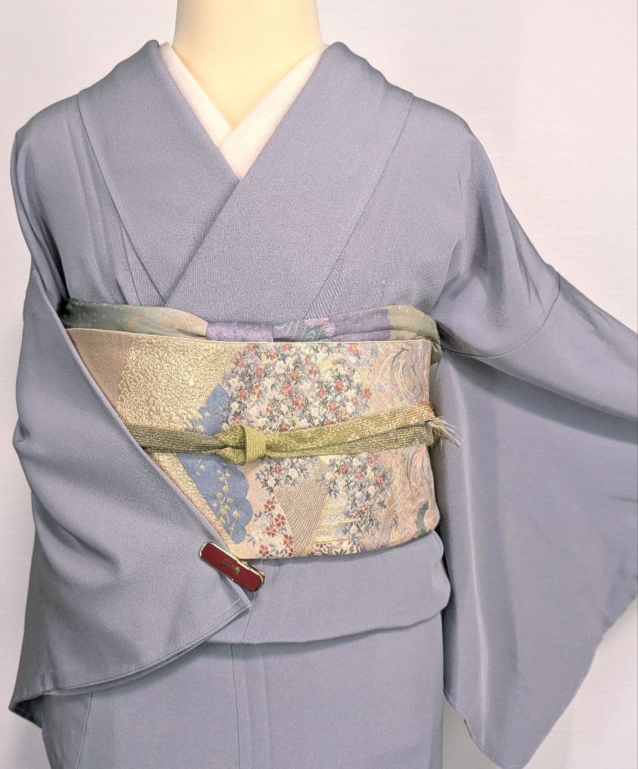 jimina北島　未使用裾模様訪問着　一つ紋入り２点セット袋帯【変更あり】