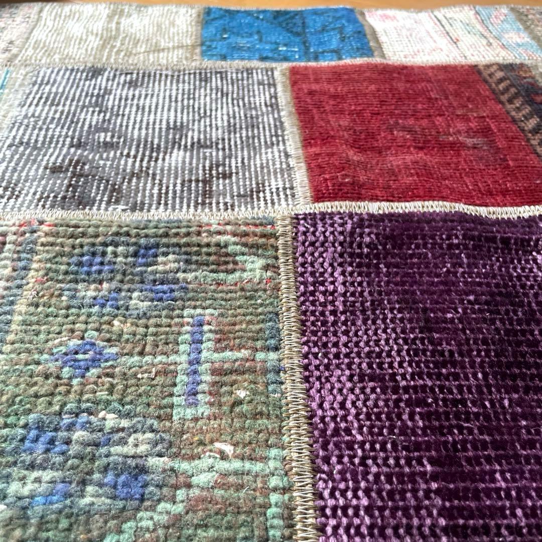 62×119 あると便利なパッチワークラグ　トルコヴィンテージラグ