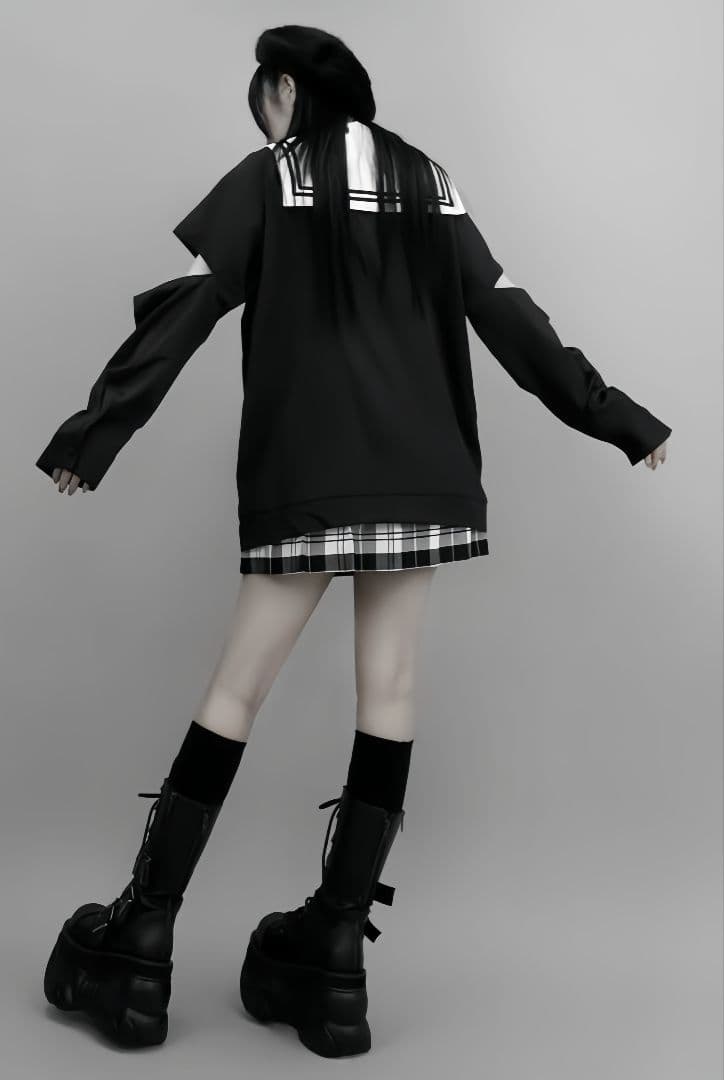 正規品　Lサイズ　Gothic セーラーシャツ【Black】 地雷系　ゴシック