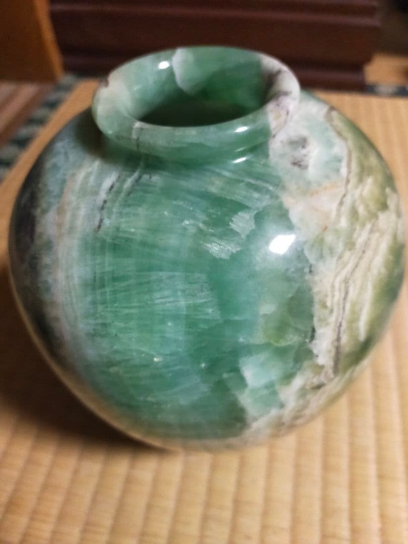 ♫鑑賞石 蛍石 原石 フローライト花瓶♫