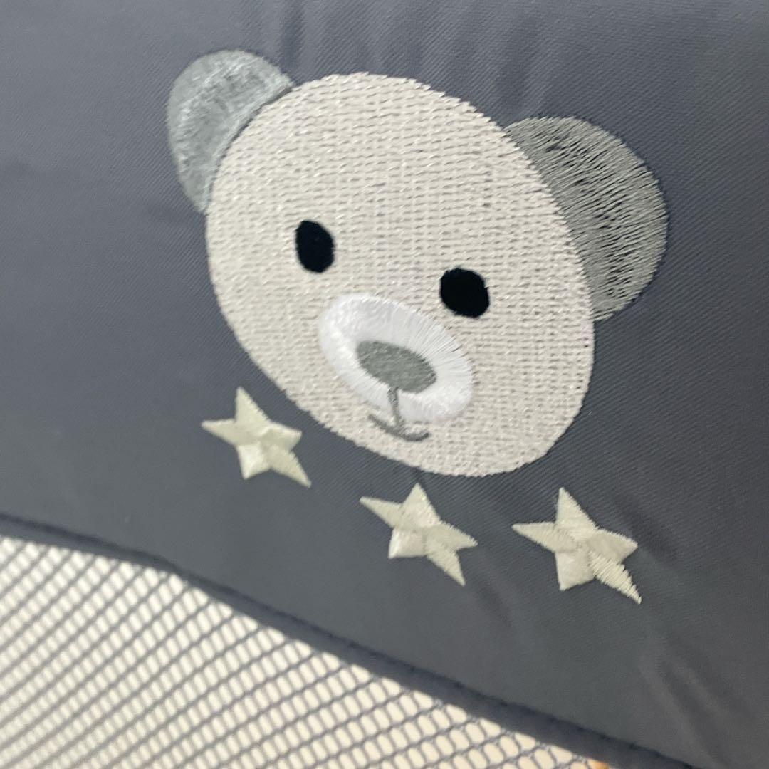 【極美品・良品】アップリカ ココネルエアーベビーベッド グレーベアー