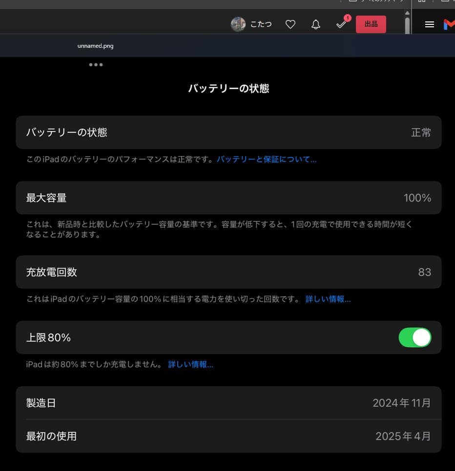 【美品】iPad Air (M2) 13インチ 128GB Wi-Fi