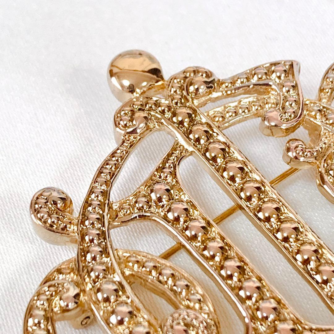 希少！美品 ディオール ブローチ 旧エンブレム ヴィンテージ ゴールド 大きい