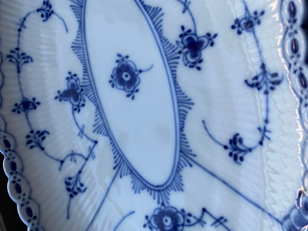 ロイヤルコペンハーゲンブルーフルーテッドハーフレース1/613 ☆2nd