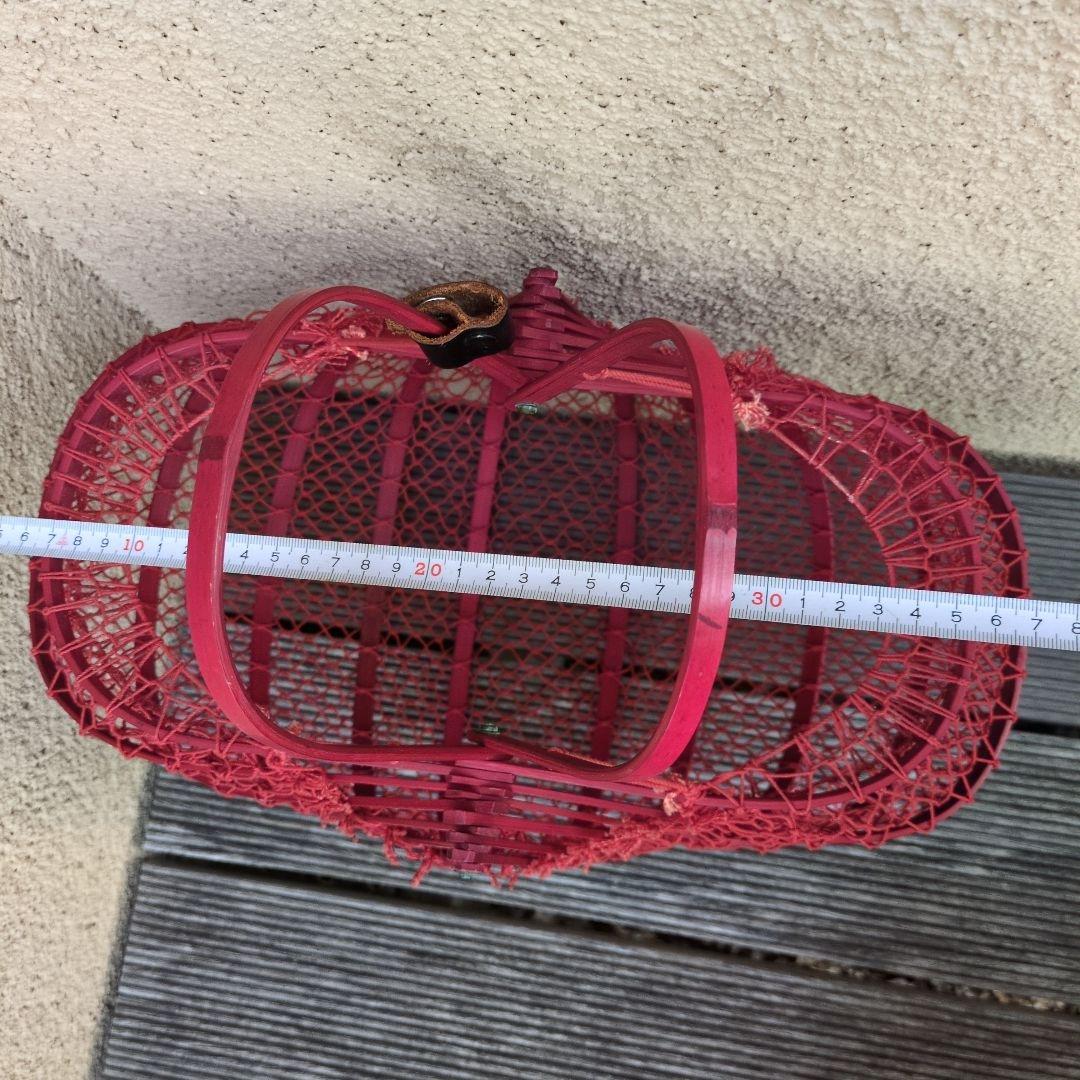 昭和レトロかご　折りたたみ式　ヴィンテージかご