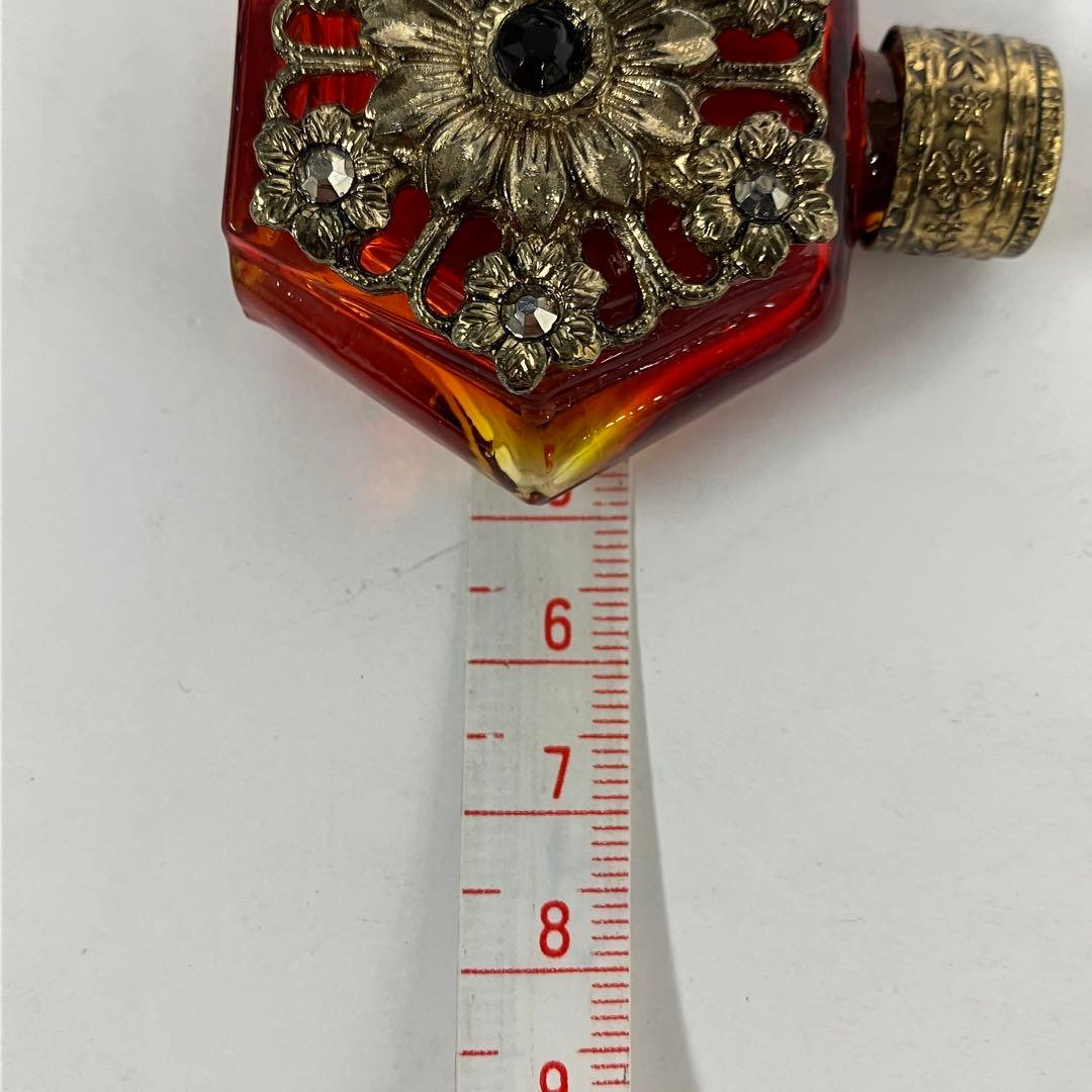 アンティーク☆Bohemia☆ボヘミアンガラス☆香水ボトル☆ミニボトル☆ブラウン