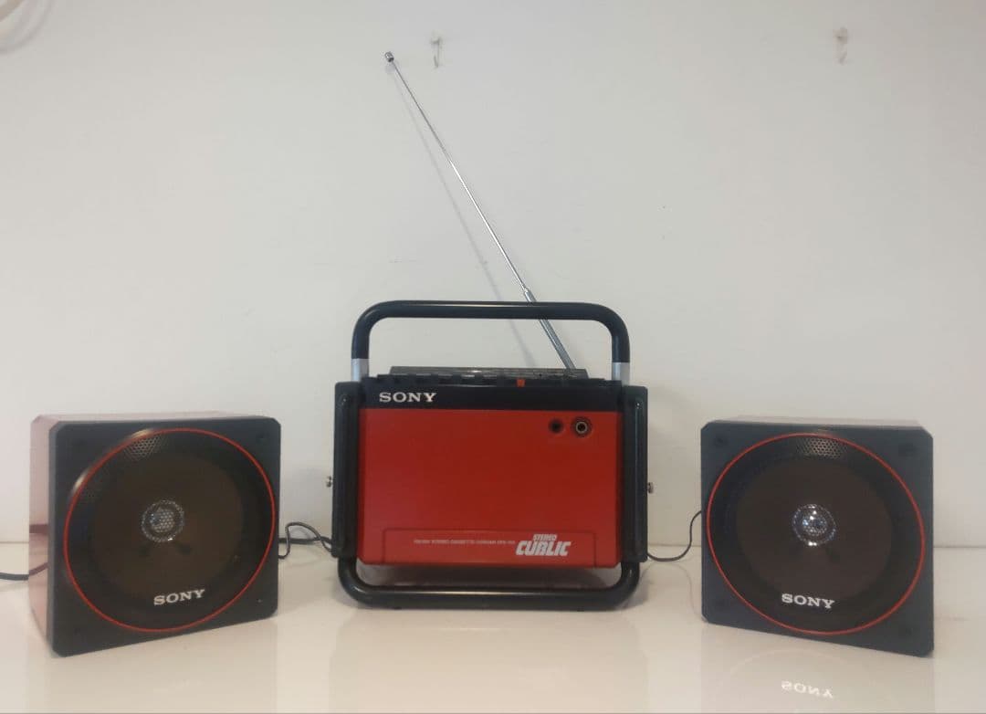 【希少】 SONY CFS-700 STEREO ラジカセ キューブリック