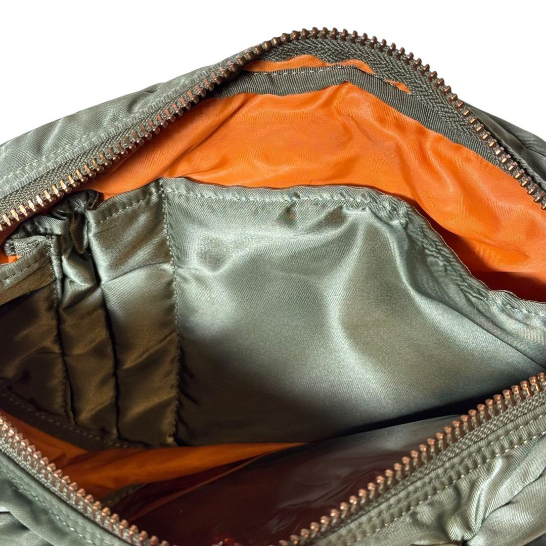 【美品】PORTER タンカー ショルダーバッグ ハーフムーン セージグリーン