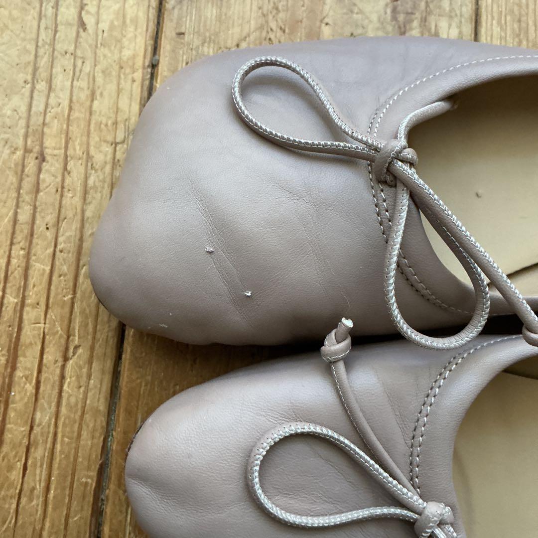 MM6 25cmリボンローヒールバレーシューズ