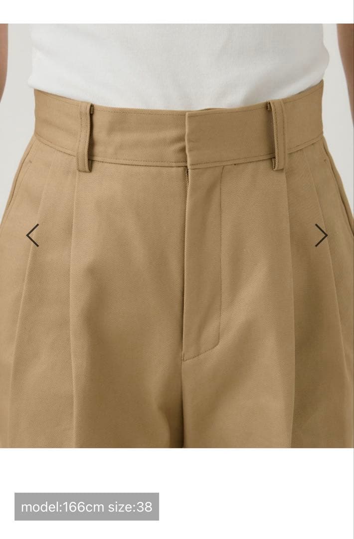 chaos ツータックチーノパンツ　38【新品】