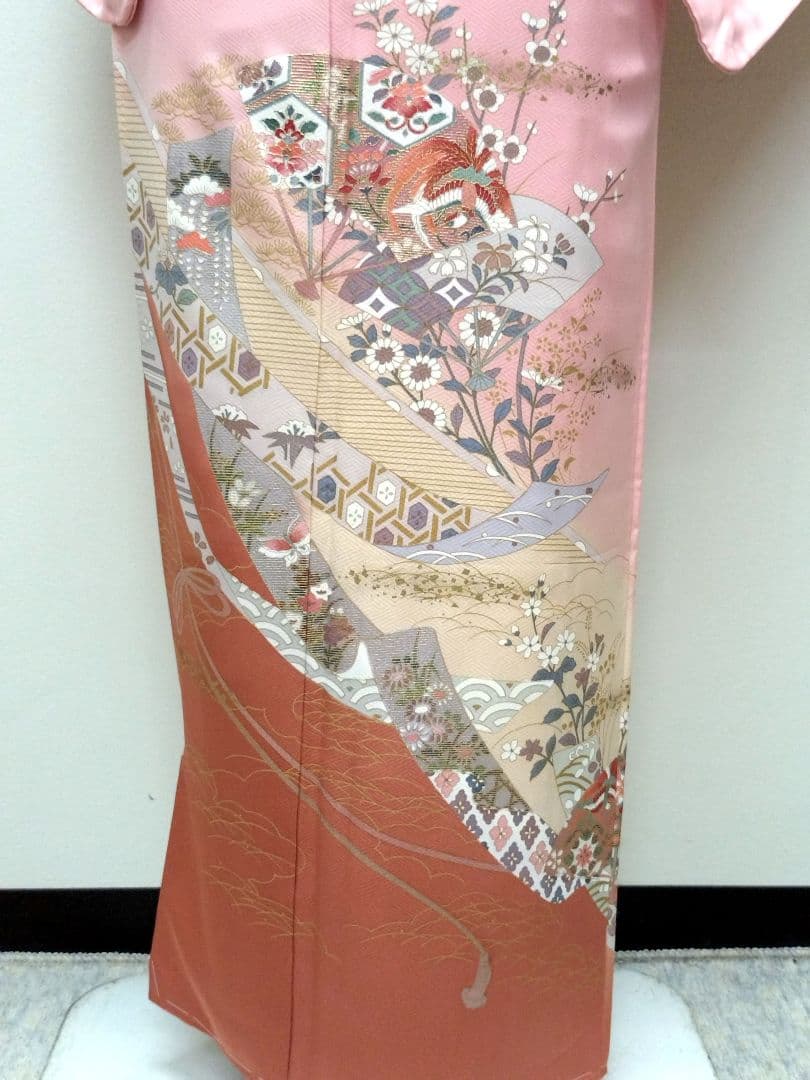 734　半額セール　正絹　高島屋誂え　未使用品　友禅　訪問着　4点フルセット
