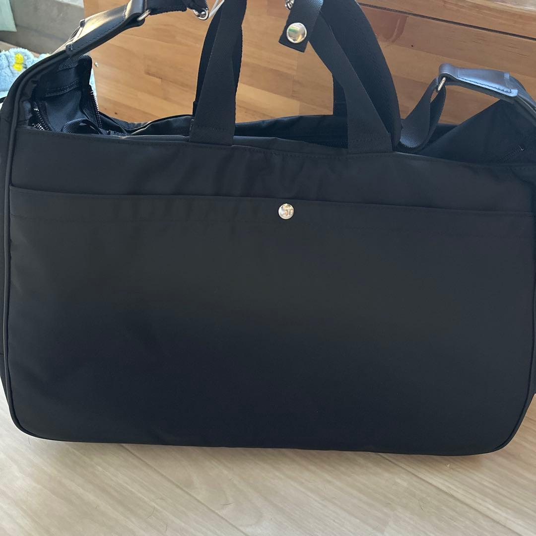 mr.backman ブラック ストライプハンドル キャリーバッグ