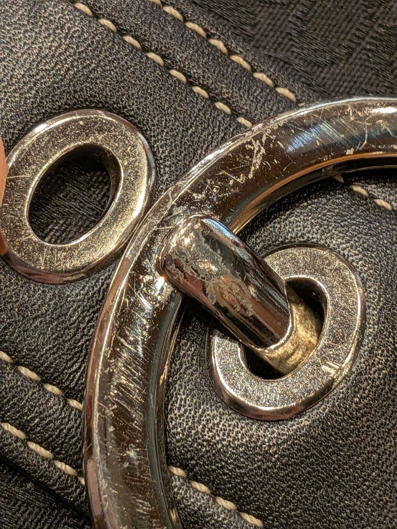 コーチCOACH ショルダーバッグ　レザー　キャンバス　シグネチャー　黒