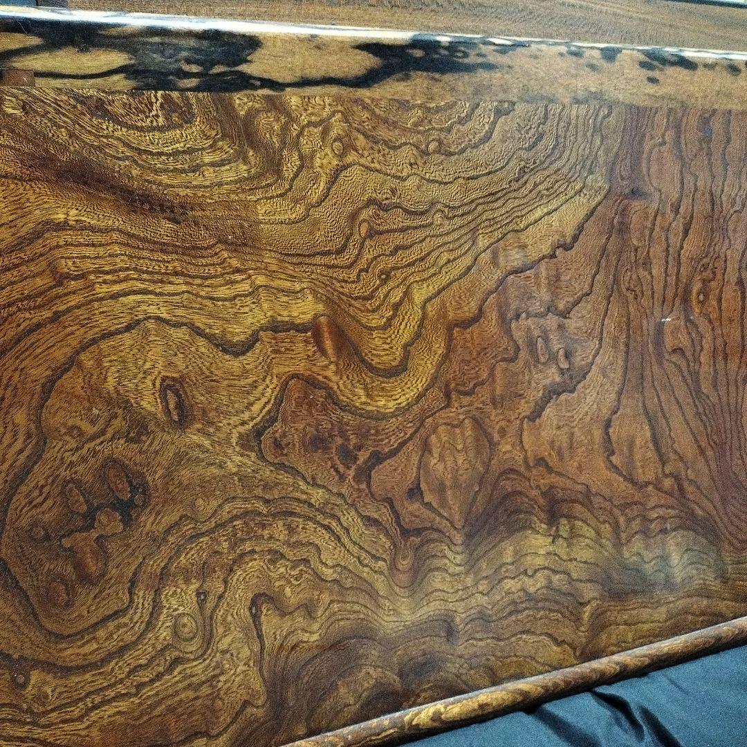 古美術 欅 黒柿 火鉢 蓋付 骨董 古道具