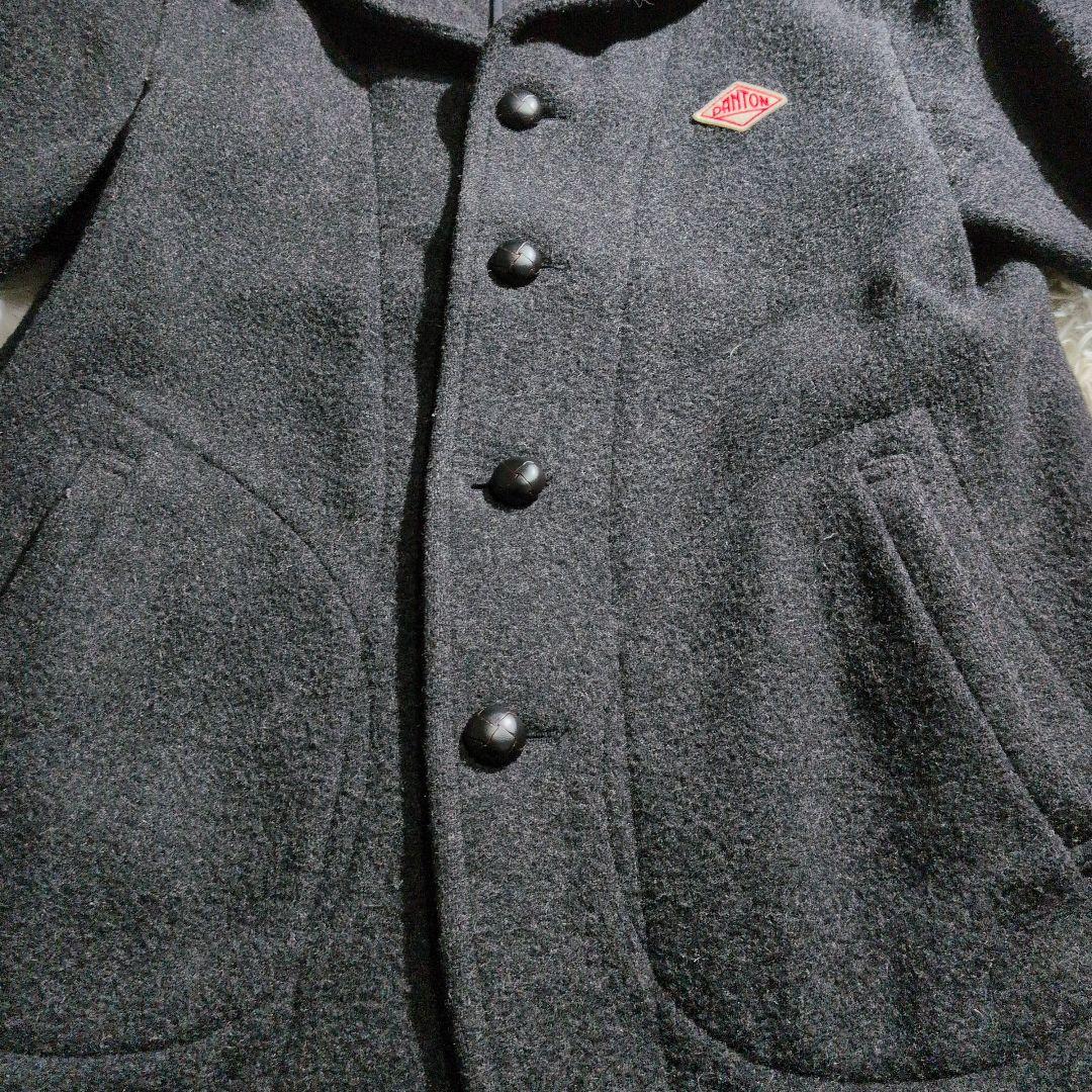 美品 DANTON ウールモッサ コート くるみボタン サイズ 40