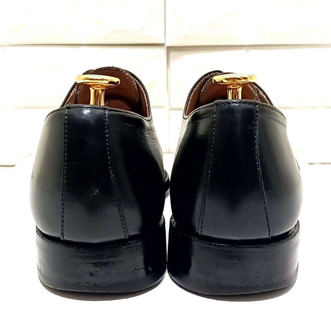 【美品】Berwick　バーウィック　内羽根　レザー　ストレートチップ　ブラック