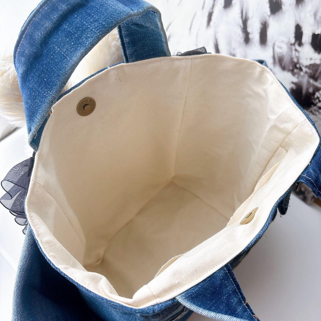 t*い様 コヤンイサムチョン　トートバッグ　マロン　デニム