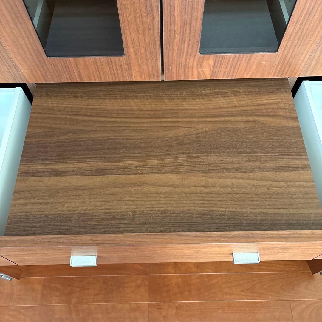 美品！ACTUS購入 日本製 食器棚 本棚シェルフ引き出し収納 稼動棚 折れ戸