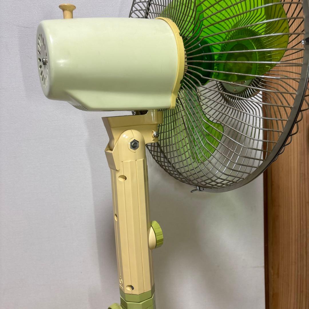 希少 昭和レトロ National 3枚羽 扇風機 大型 緑 ヴィンテージ