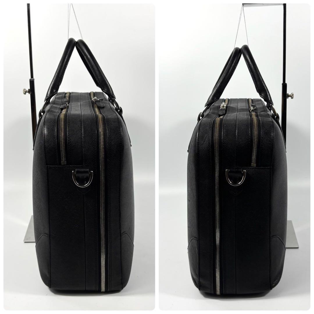 ✨希少 美品✨ペッレモルビダ ビジネスバッグ キャピターノ 本革 2層 黒