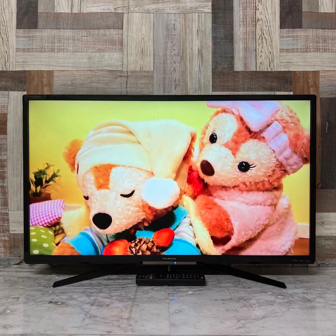 リクエスト価格❣️フナイ40V型HDD録画機能付テレビ見ながら録画も可能。