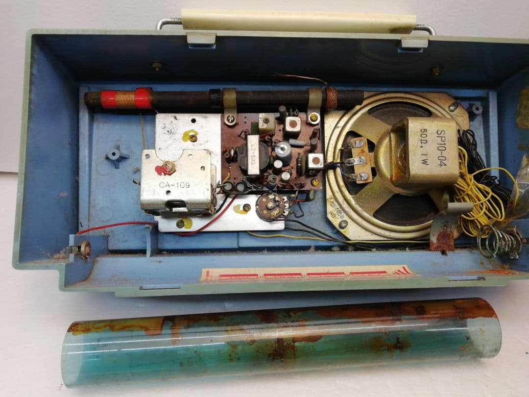 STANDARD SR-F663 6石トランジスターラジオ 青 ハンドル付き