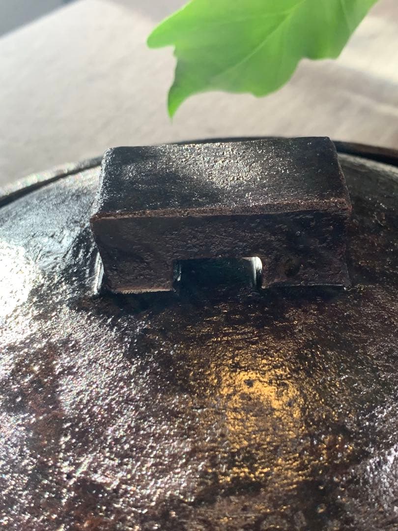 大道正男 作家 土鍋 黒釉 長谷園 伊賀焼 大型 33cm 上質デザイン 美品