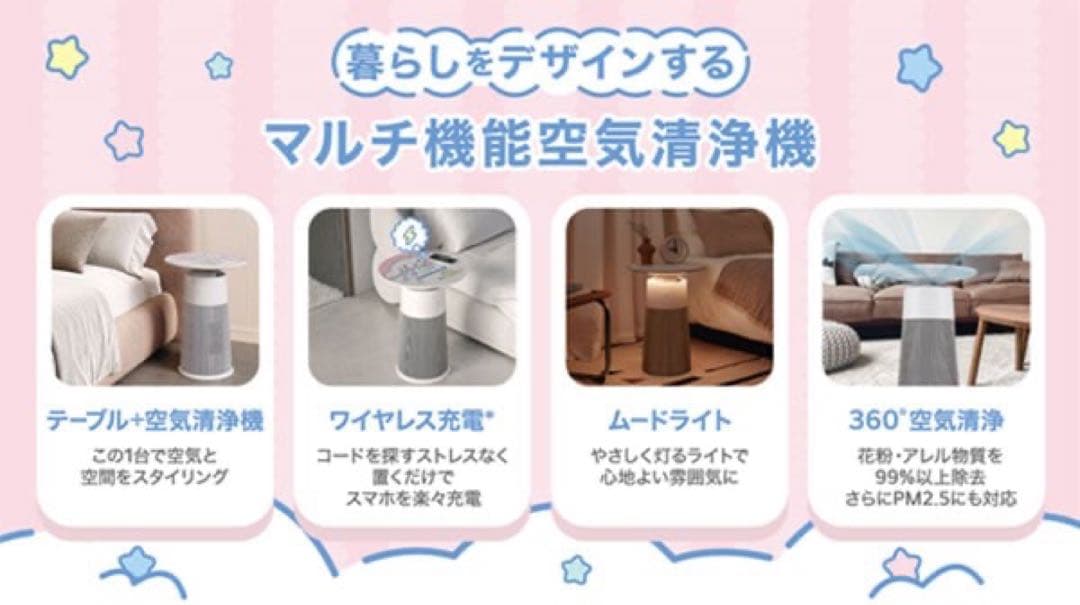 シナモロール限定モデル マルチ機能空気清浄機 ピュアホワイト LG