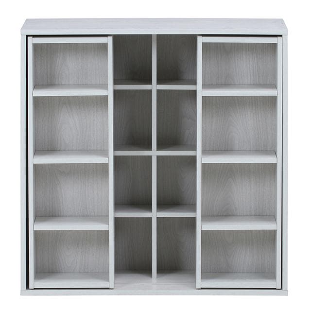 ダブルスライド収納棚 W90 ホワイトウォッシュ