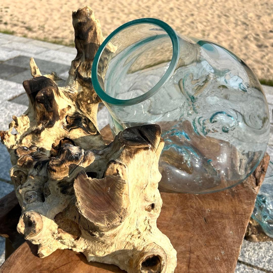 超超特大流木ガラスオブジェWB 花瓶 金魚鉢 水槽 苔リウム メダカ容器 超大型